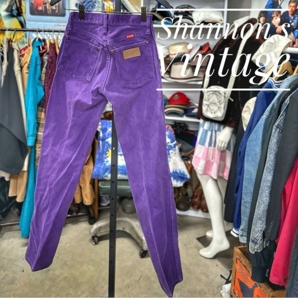 Wrangler VNTG 1980s made in USA sz 3 x 32 purple western jeans A30